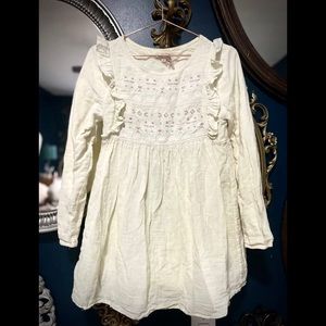 Louise Misha Paris Ivanna cream ruffle dress XS embroidered